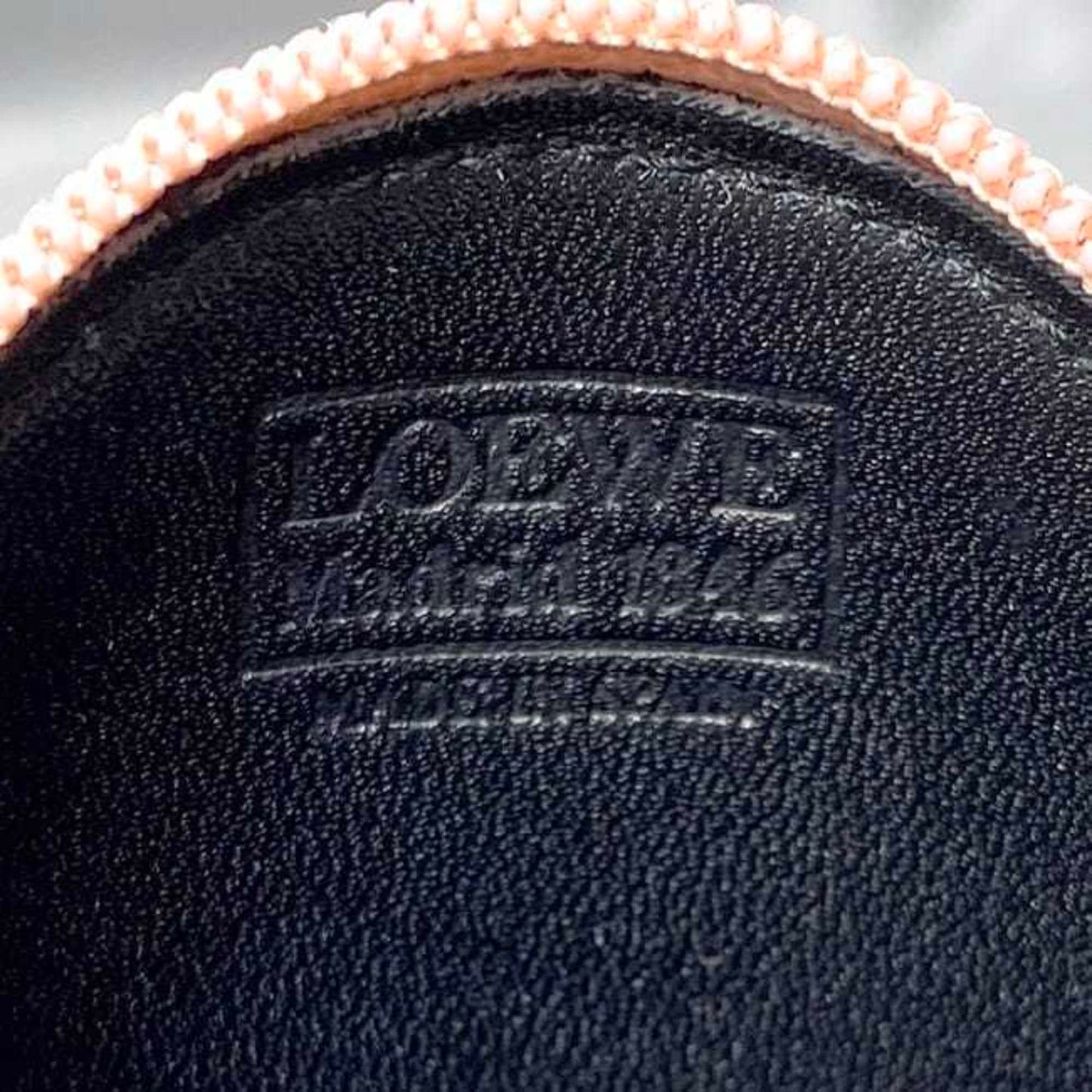 Loewe Coin Case Ec-23395 Pink Anagram Purse Leather L26 Engraved