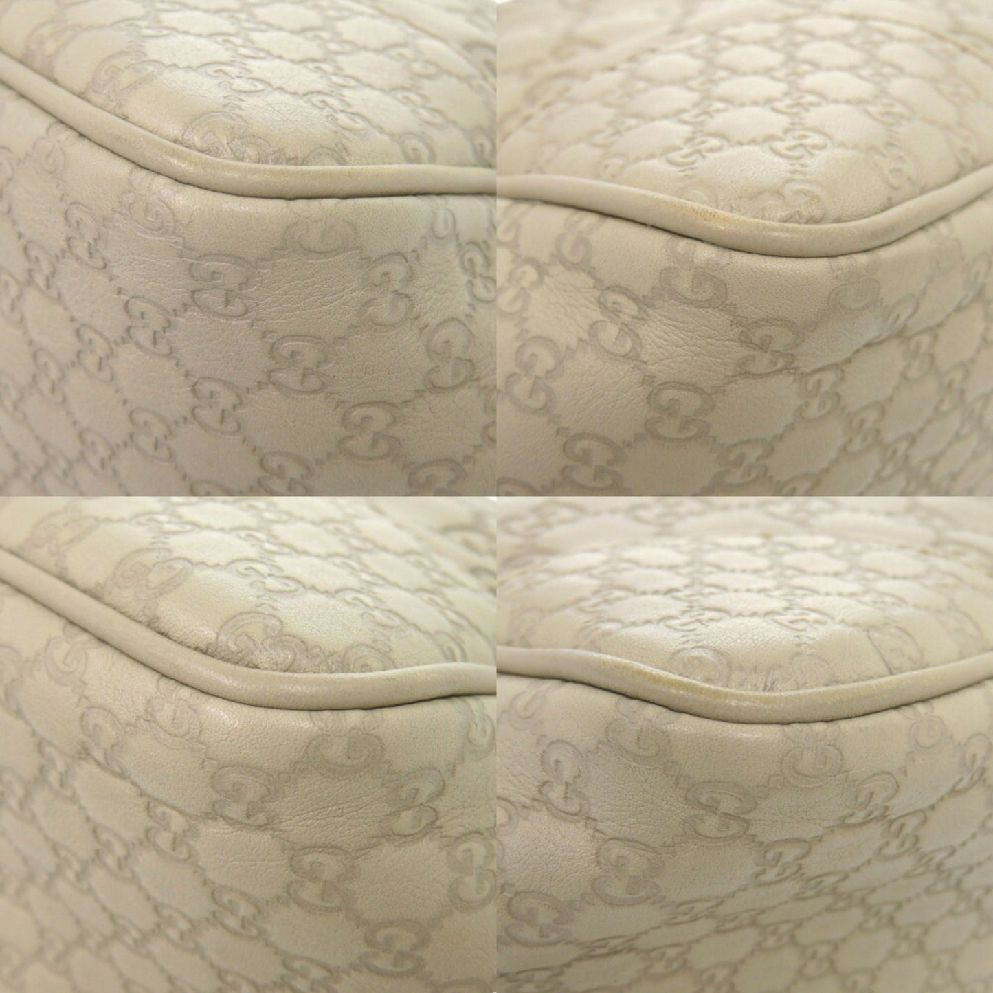 Gucci 353119 Guccissima Leather Ivory Handbag 1142Gucci