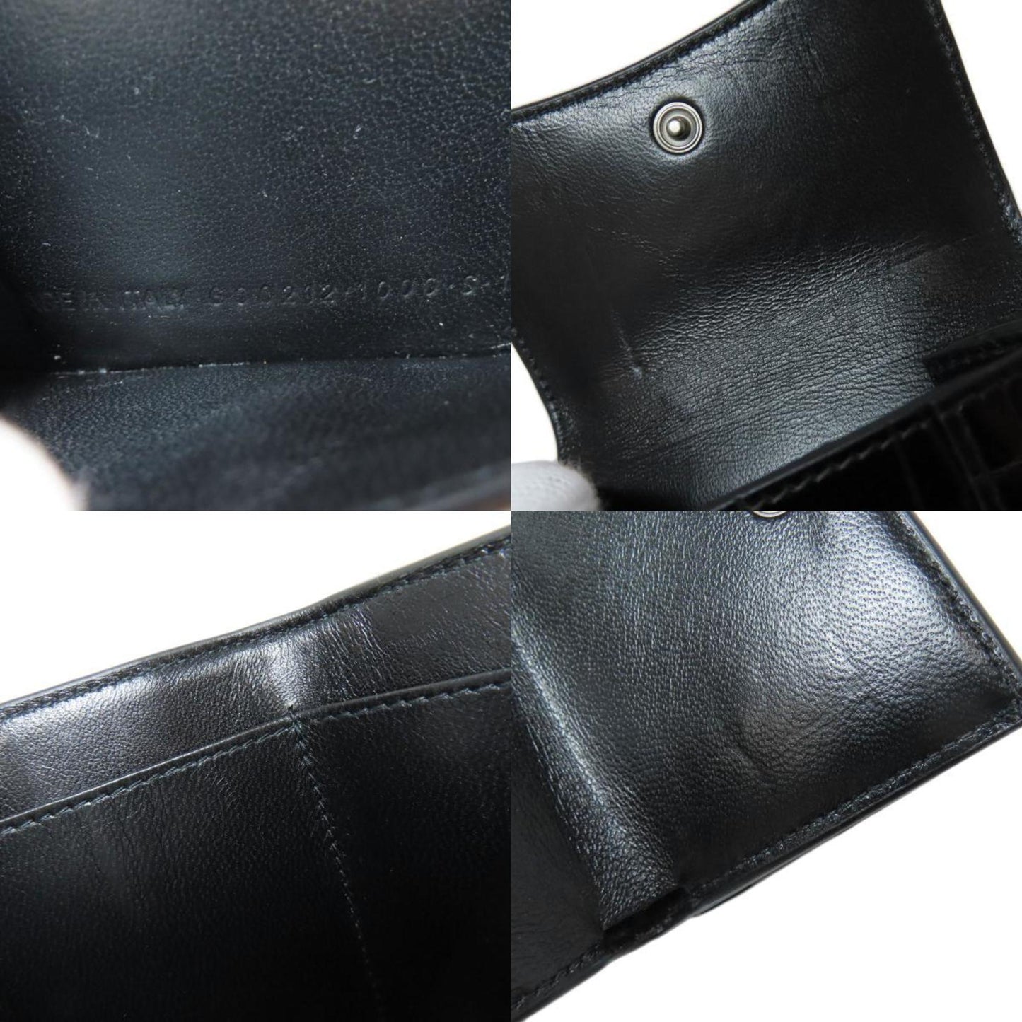 Balenciaga 600212 B Embossed Leather Bi-Fold Wallet