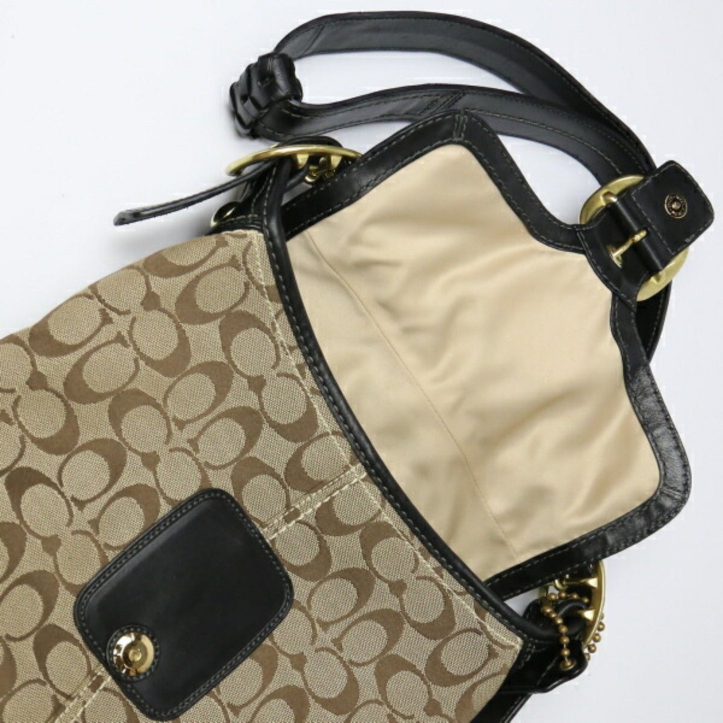 Coach Crossbody Signature 11436 Coach Black X Beige Shoulder Bag