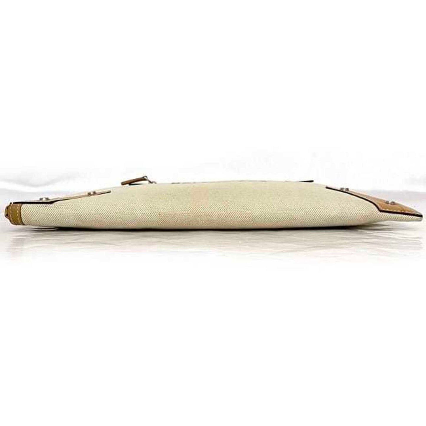 Balenciaga Clutch Bag Ec-22272 Beige Natural 419994 Handbag Canvas Leather 9260 D 535269 Balenciaga