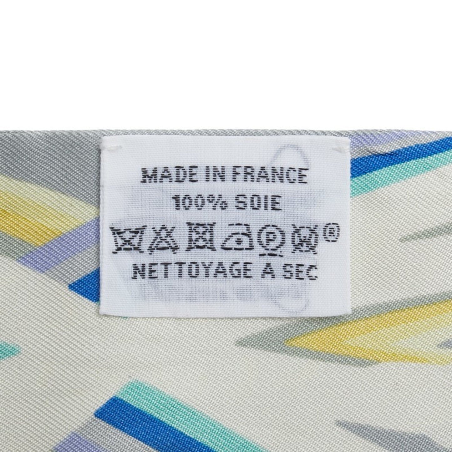 Hermes Twilly Brides De Gala Shadow Scarf Muffler White Multicolor Silk