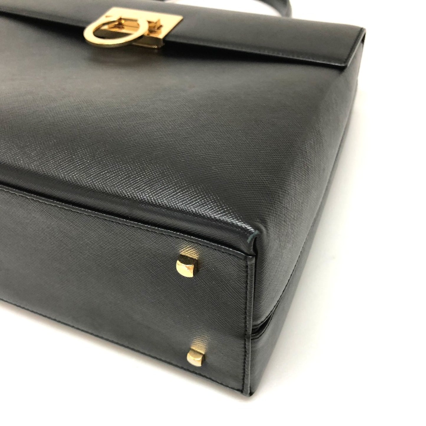 Salvatore Ferragamo Bag 2Way Hand Bag Black Goldhardware