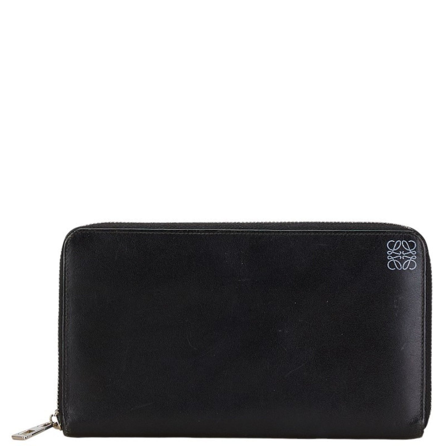 Loewe Anagram Long Wallet Black Leather