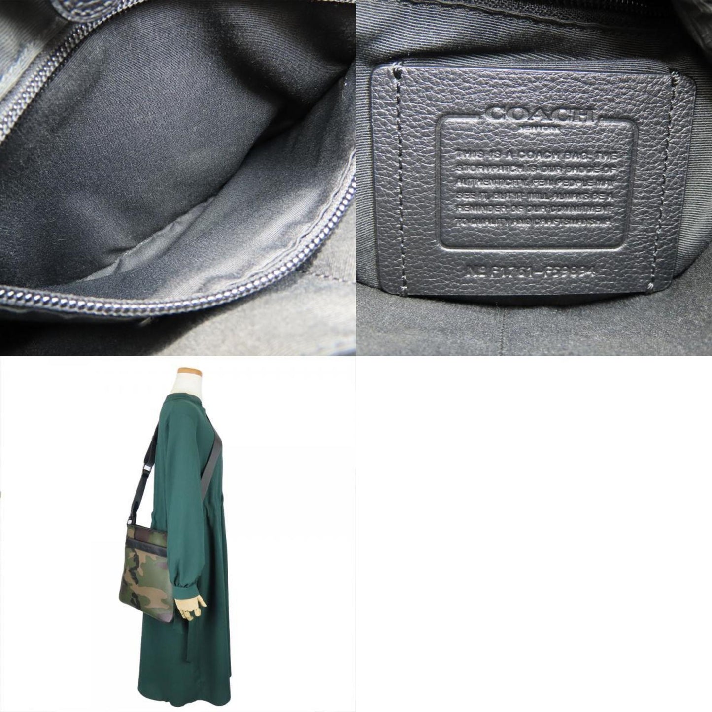 Coach Shoulder Bag F59894 Leather Camouflage