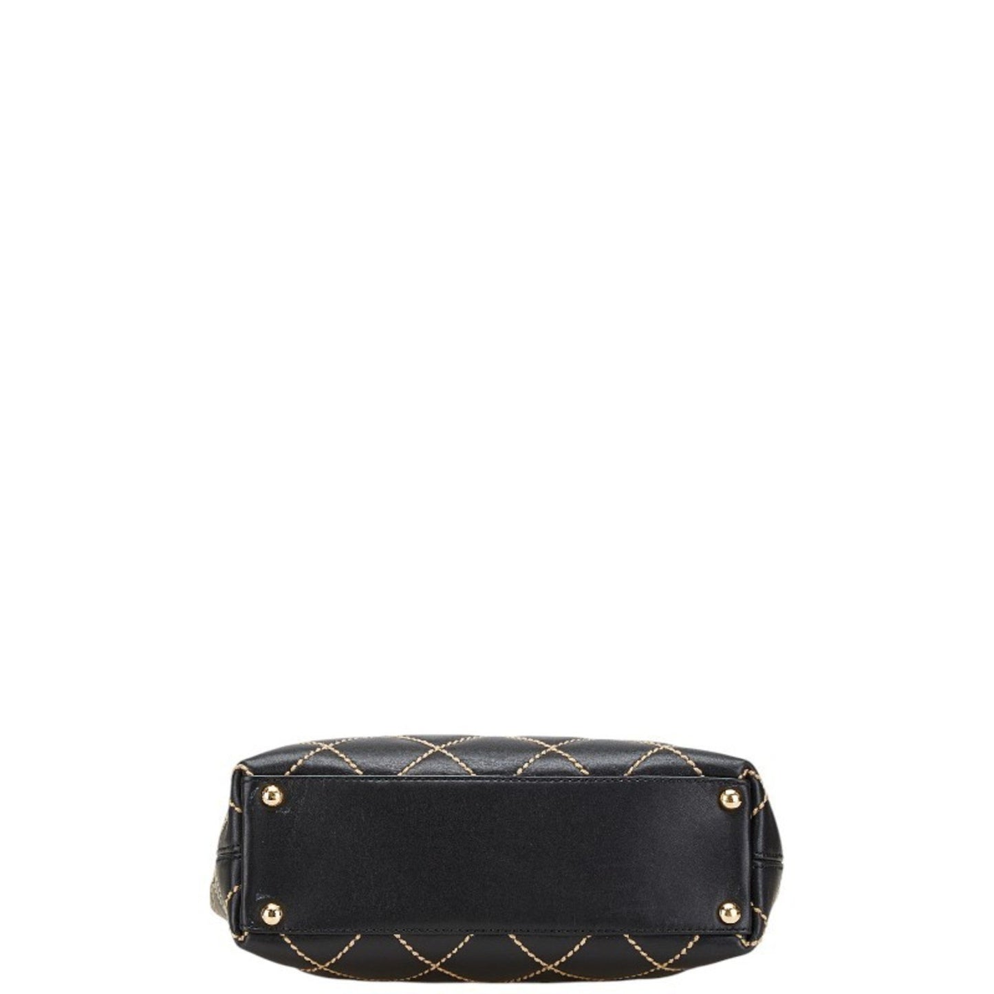Chanel Wild Stitch Coco Mark Tote Bag In Black Lambskin