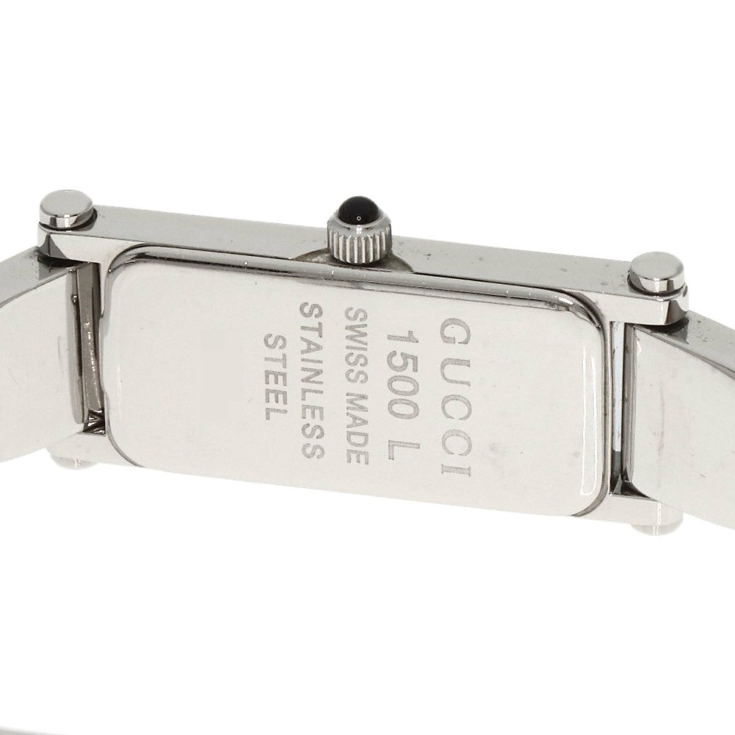 Gucci 1500L Square Face Bangle Watch Stainless Steel Ss
