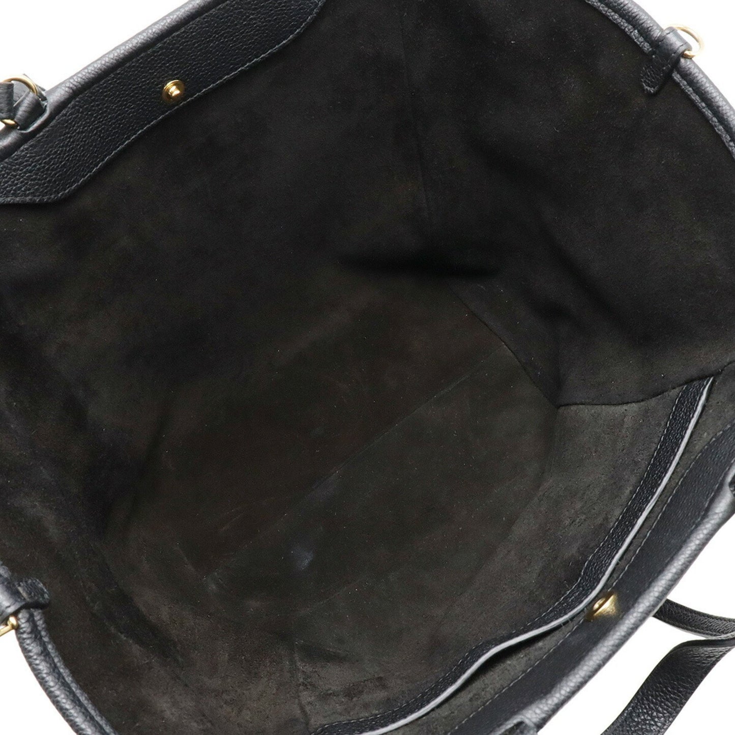Celine Small Fold Cabas Tote Bag Shoulder Leather Black 194073