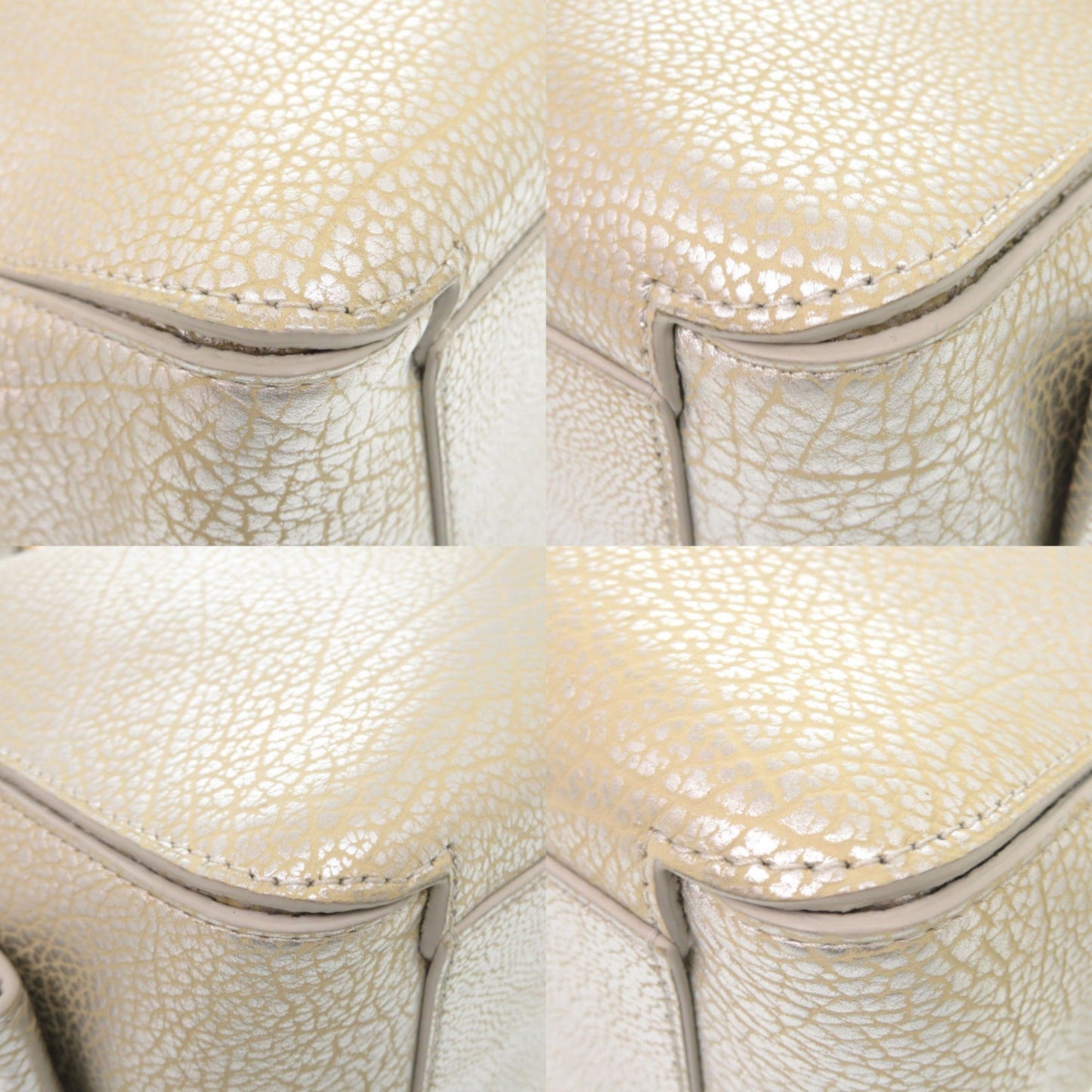 Like New Delvaux Cool Box Mm Calfskin Leather Antique Silver Aa0457Amf080Ddo 2-Way Handbag 1257