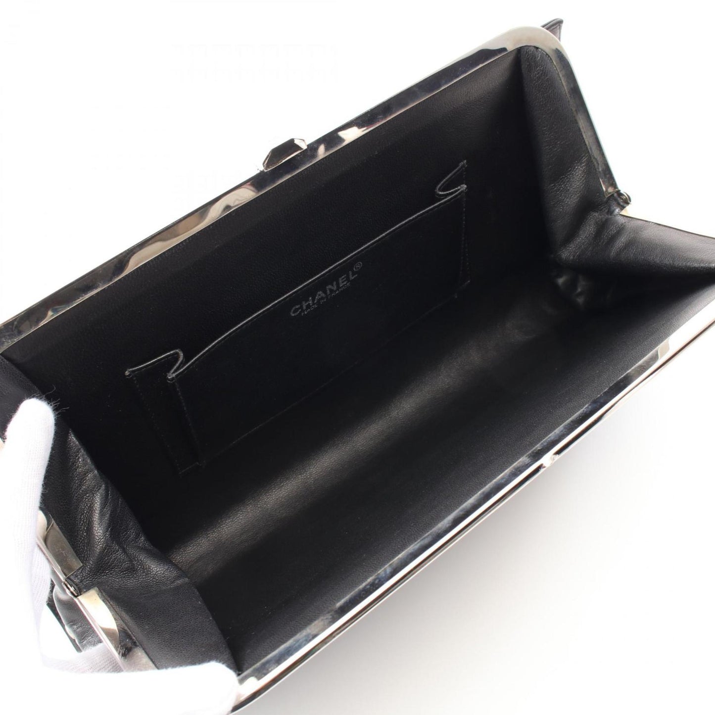 Chanel Chocobar Second Bag Clutch Leather