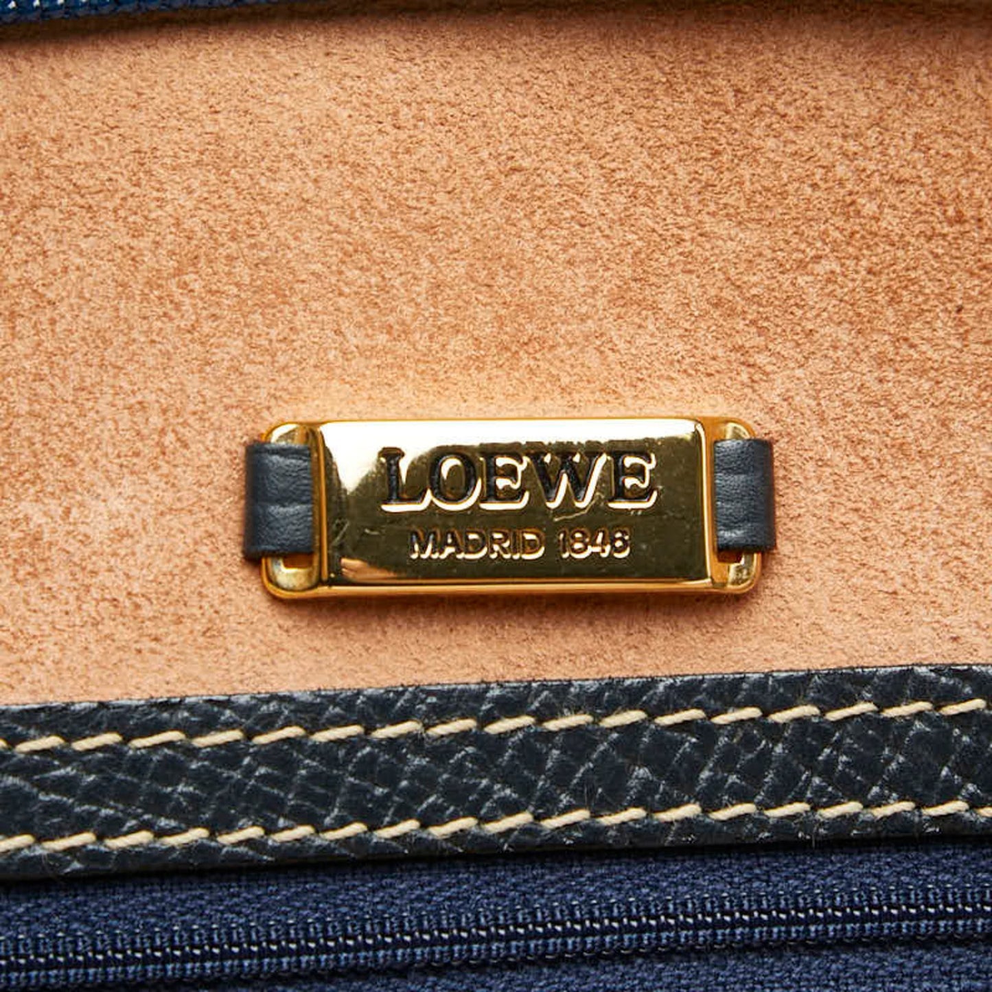 Loewe Handbag Tote Bag Blue Leather