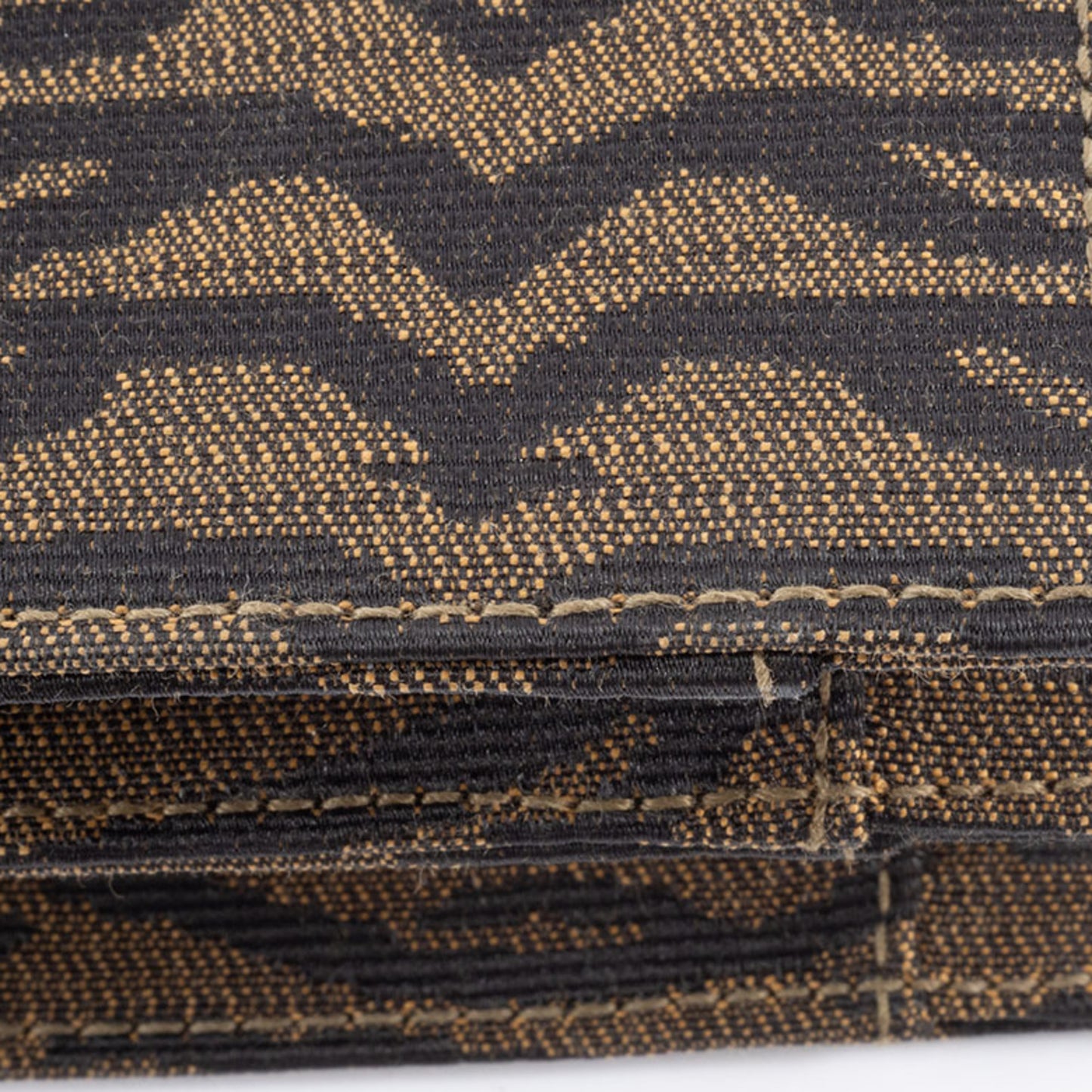 Fendi Zebra Handbag 26346 Canvas/Leather Brown