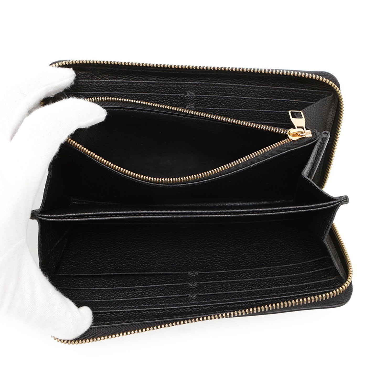 Louis Vuitton Long Wallet Monogram Empreinte Zippy M64805 Louis Vuitton Black