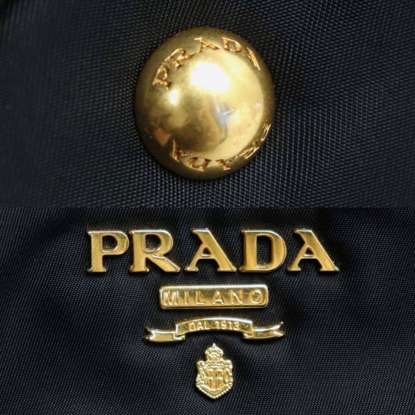 Prada Tessuto Vitello Dino Handbag In Black