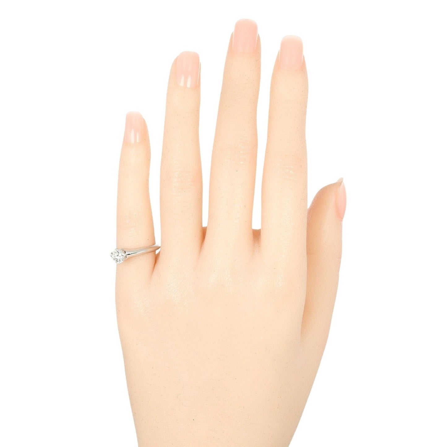 Tiffany & Co. Solitaire Size 7.5 Ring 0.53Ct Vs1/I/3Ex Pt950 Platinum Diamond