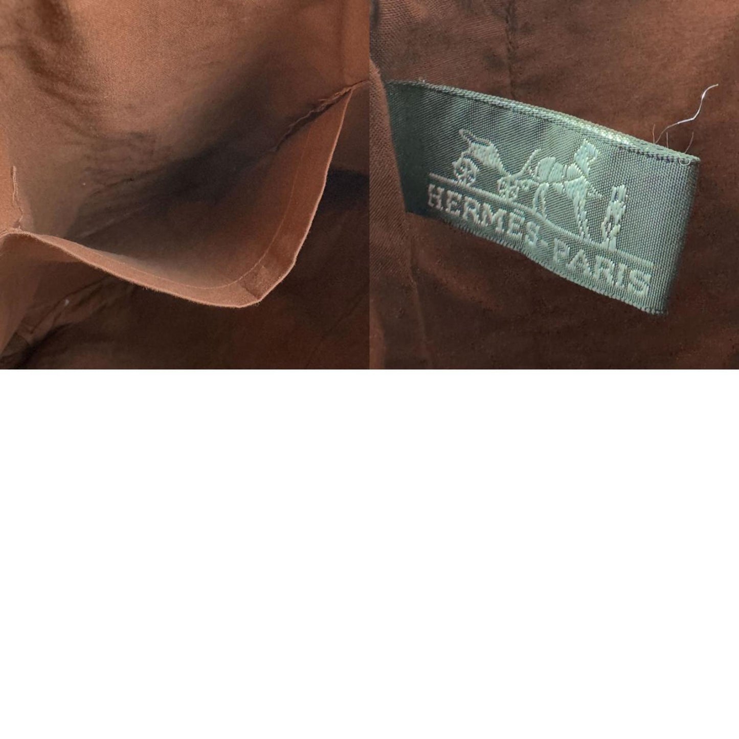 Hermes Herms Amedaba Diago Gm Handbag Tote Bag In Brown And Gold