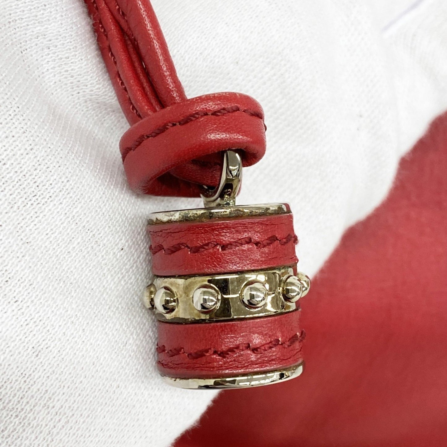 Celine Shoulder Bag Leather Red