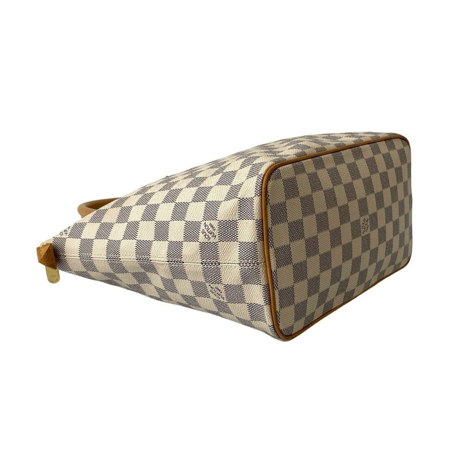 Louis Vuitton Saleya Pm Damier Azur Leather Tote Bag