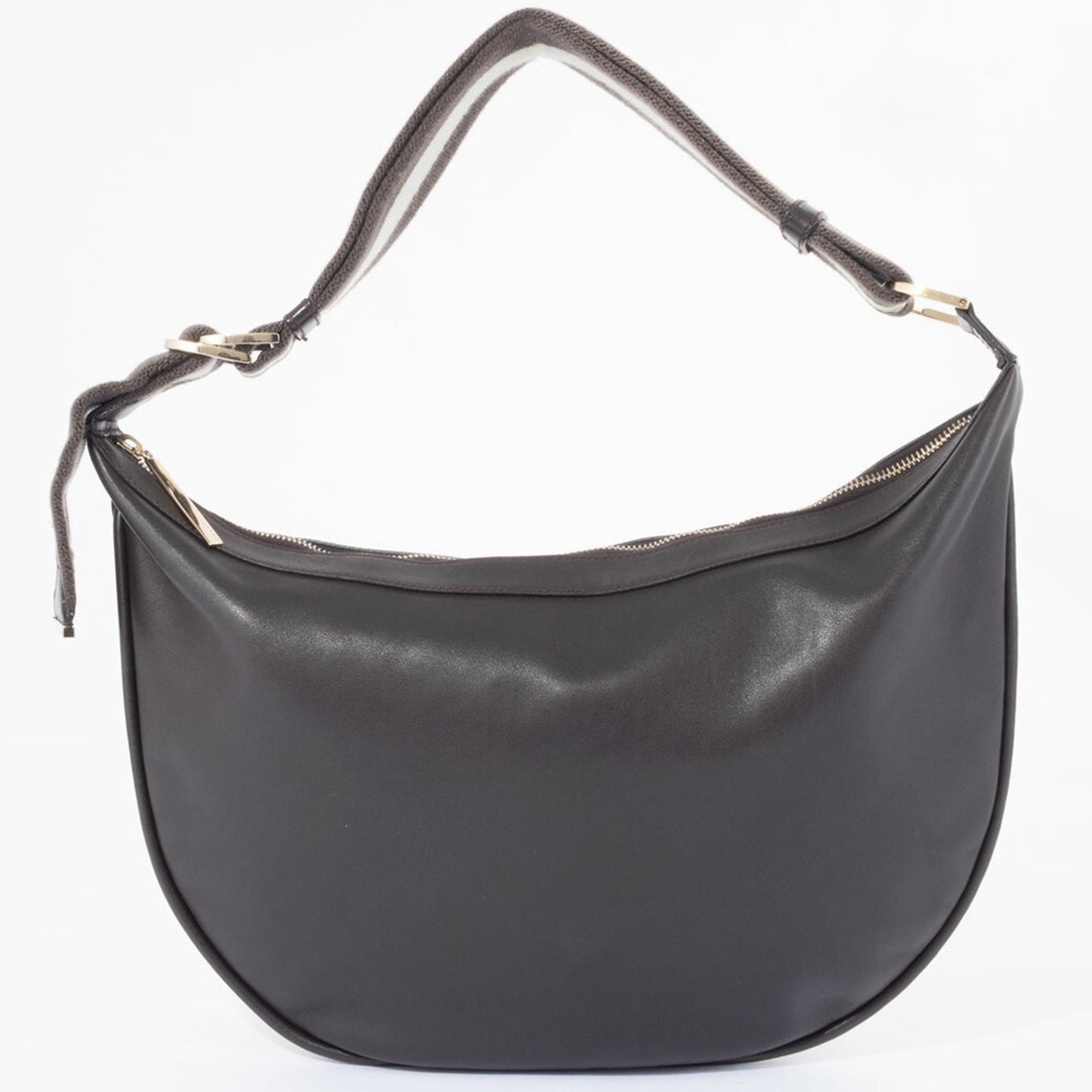 Gucci Leather Round Shoulder Bag 00141810 Dark Brown