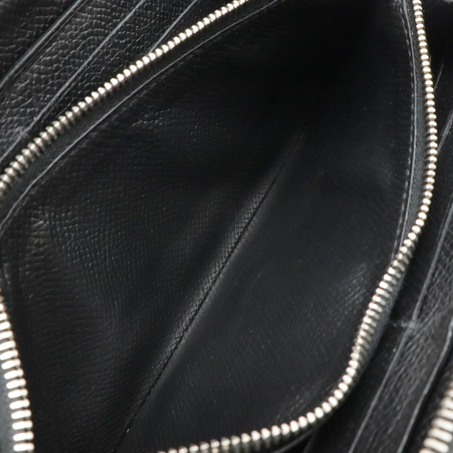 Hermes Azap Long Classic Round Wallet In Black Epsom Leather