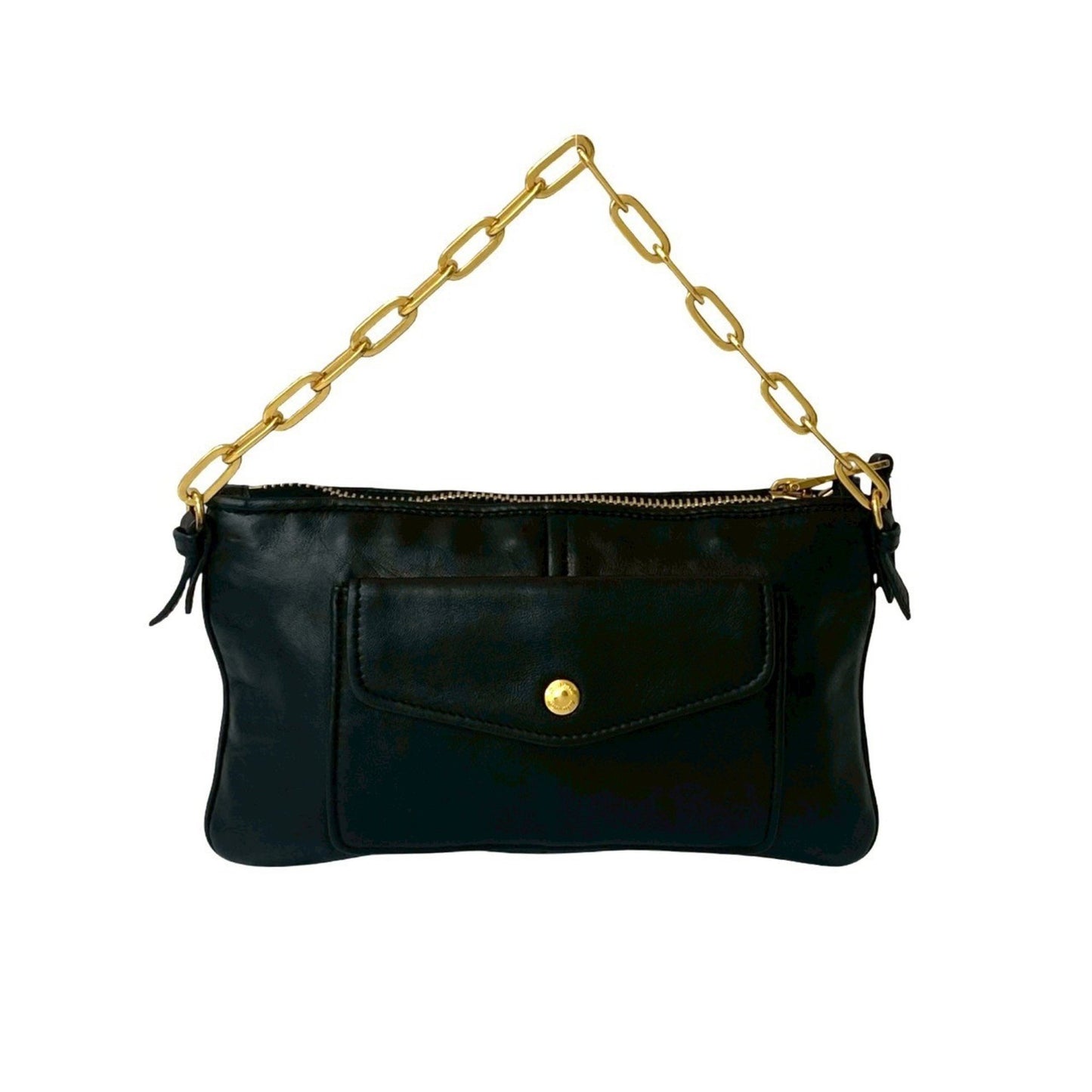 Miu Miu Miumiu Matelasse Quilted Leather Genuine 2-Way Chain Handbag/Shoulder Bag Black 42431
