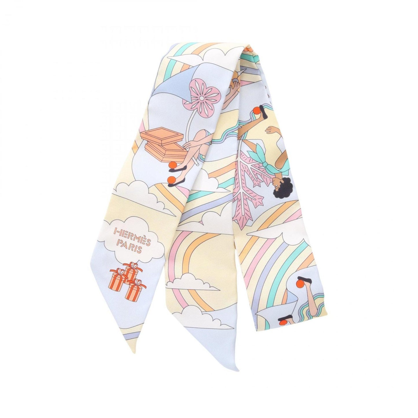 Hermes Herms Twilly Carres Volants Silk Scarf For