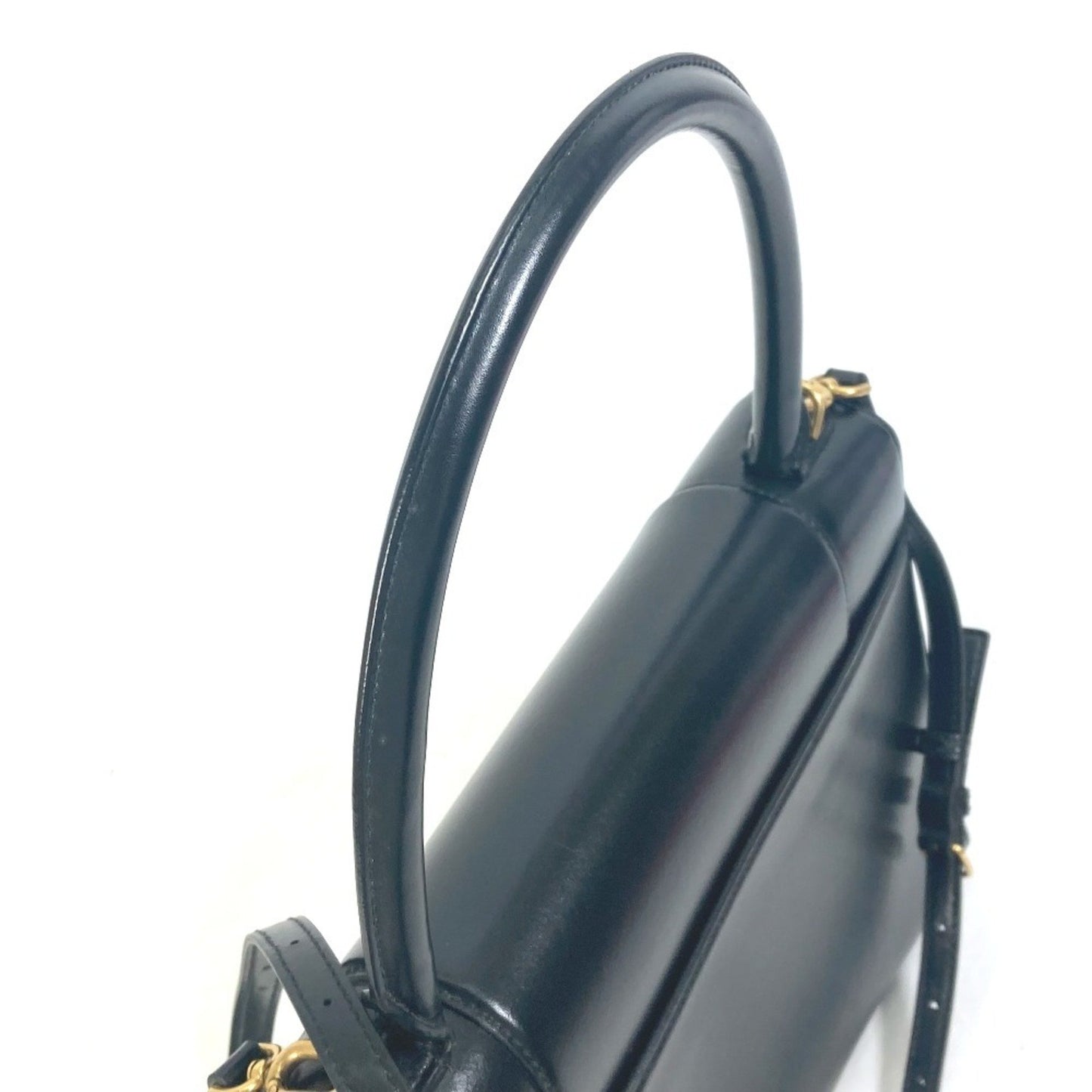 Balenciaga 592823 Hourglass Sunny Logo 2-Way Shoulder/Handbag Leather