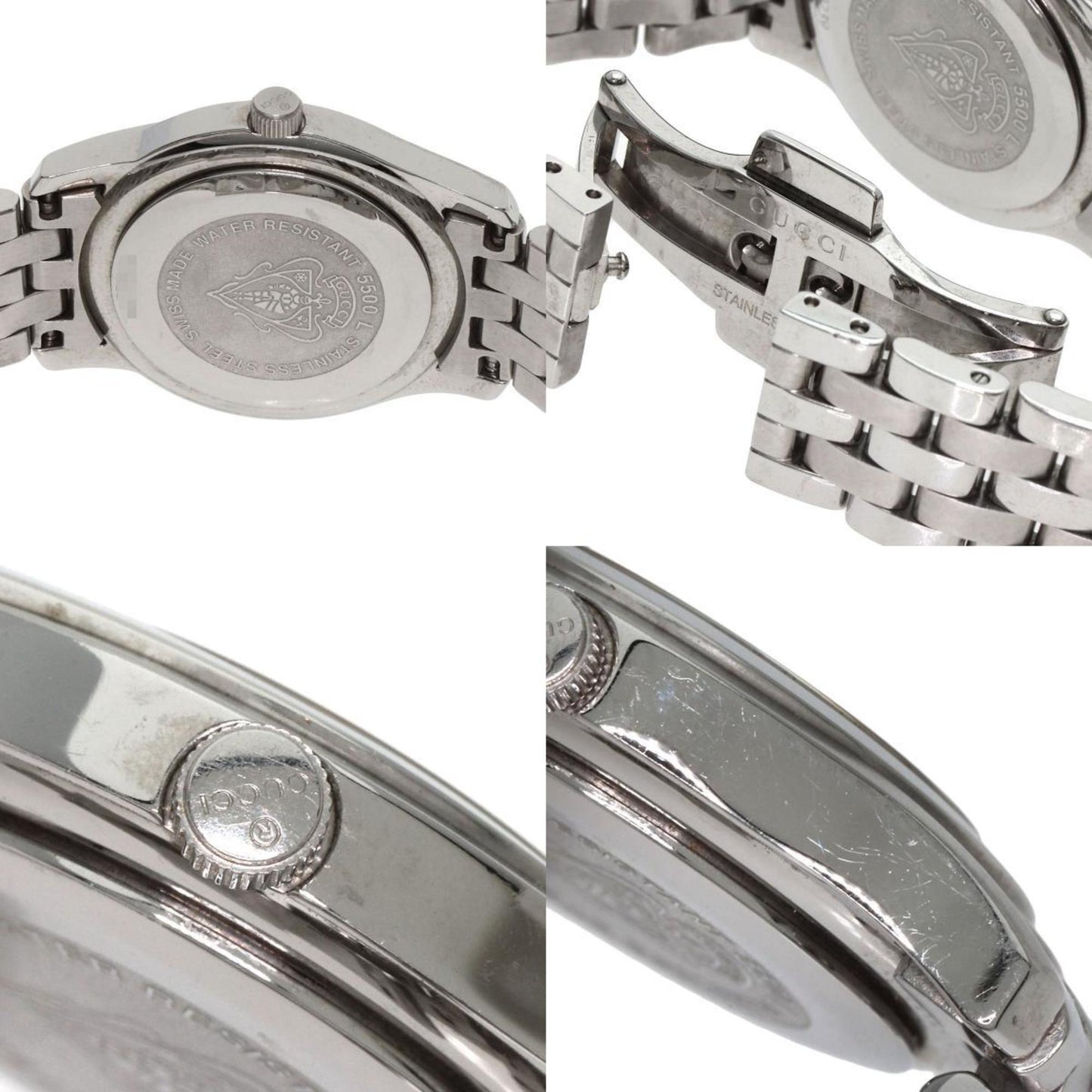 Gucci 5500L 11P Diamond Watch Stainless Steel Ss