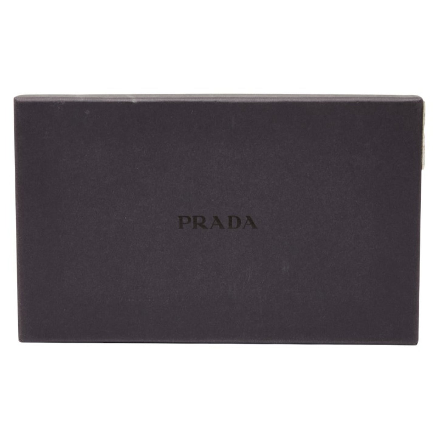 Prada Triangle Logo Plate Long Wallet Black Leather