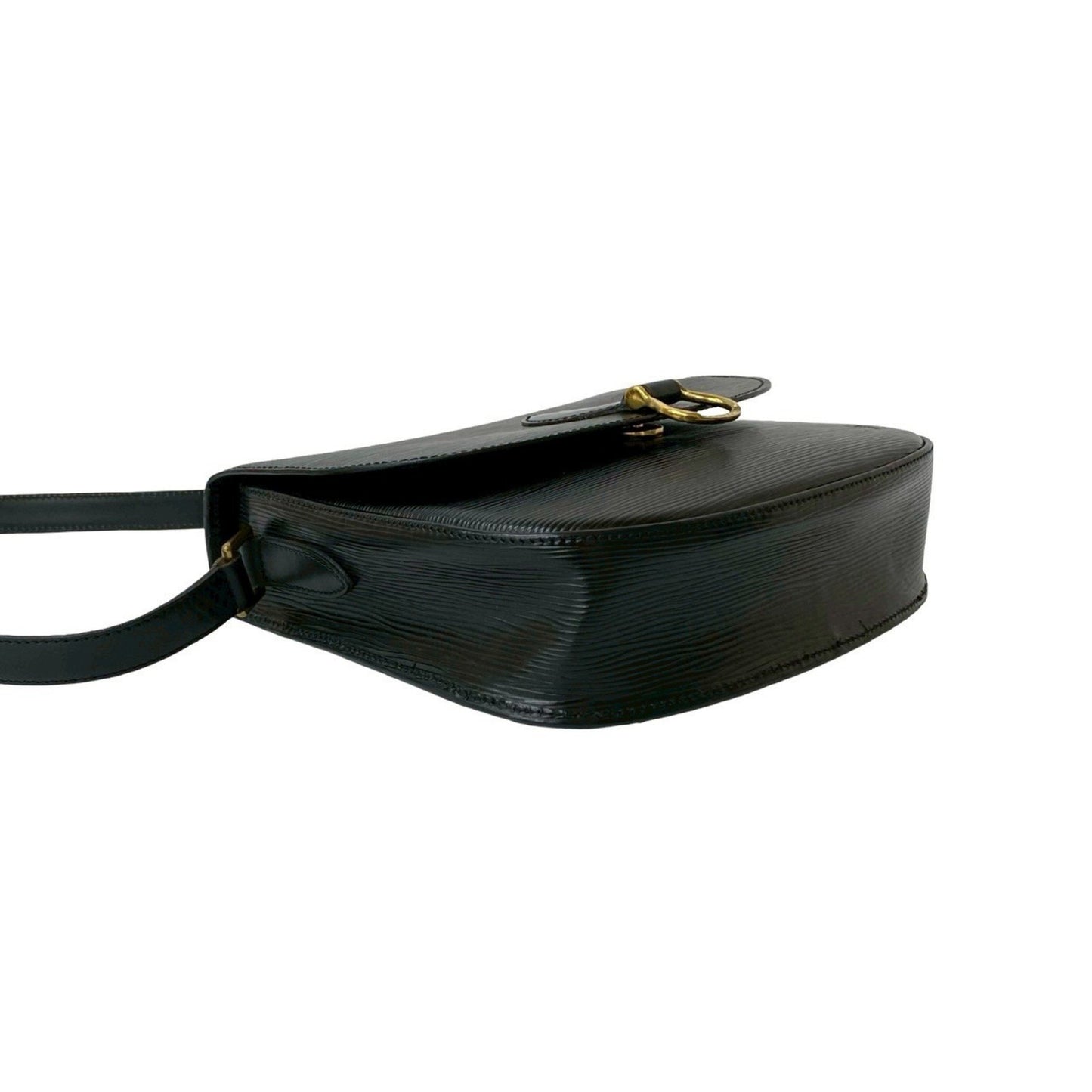 Louis Vuitton Vintage Saint-Cloud Epi Leather Shoulder Bag/Pochette/Sacoche Noir 27684