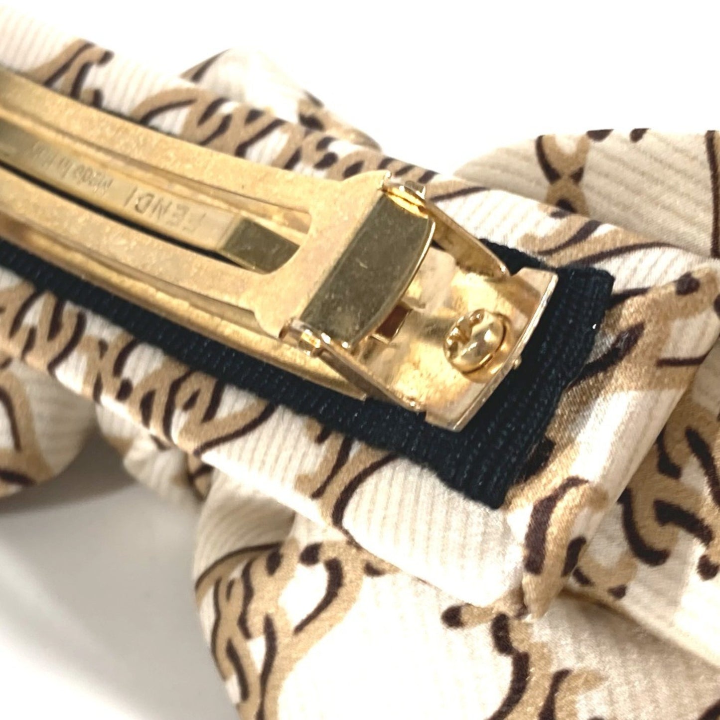 Fendi Ribbon Hair Hairpin Barrette Silk