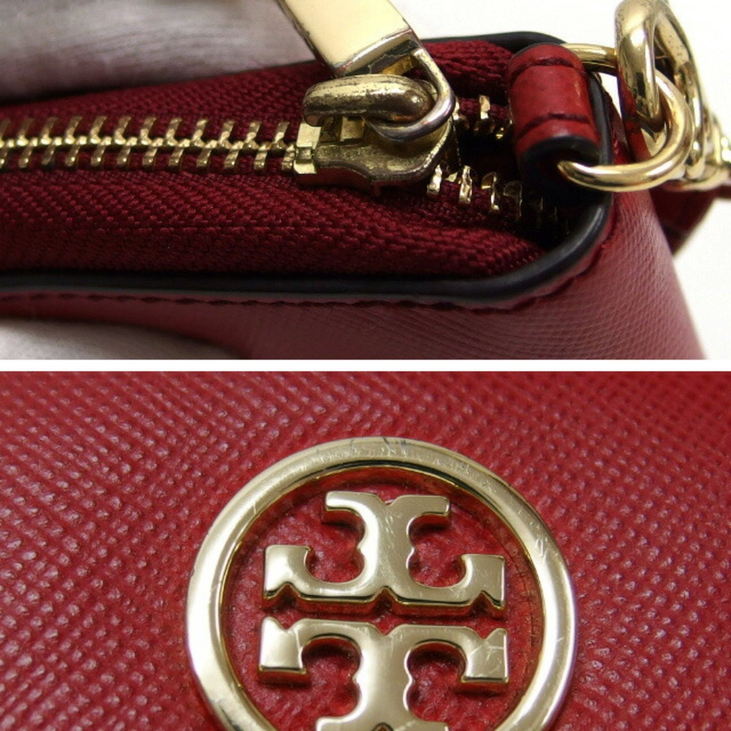 Tory Burch Round Zip Medium Wallet With Wrist Strap