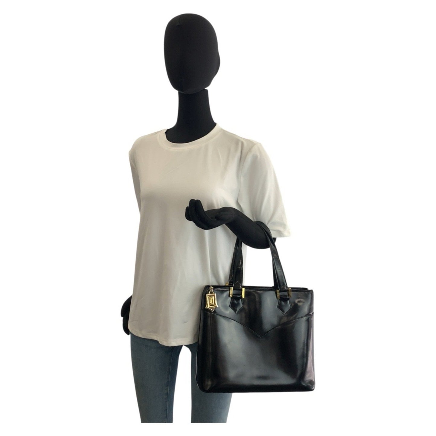 Yves Saint Laurent Vintage Ysl Black Leather Handbag
