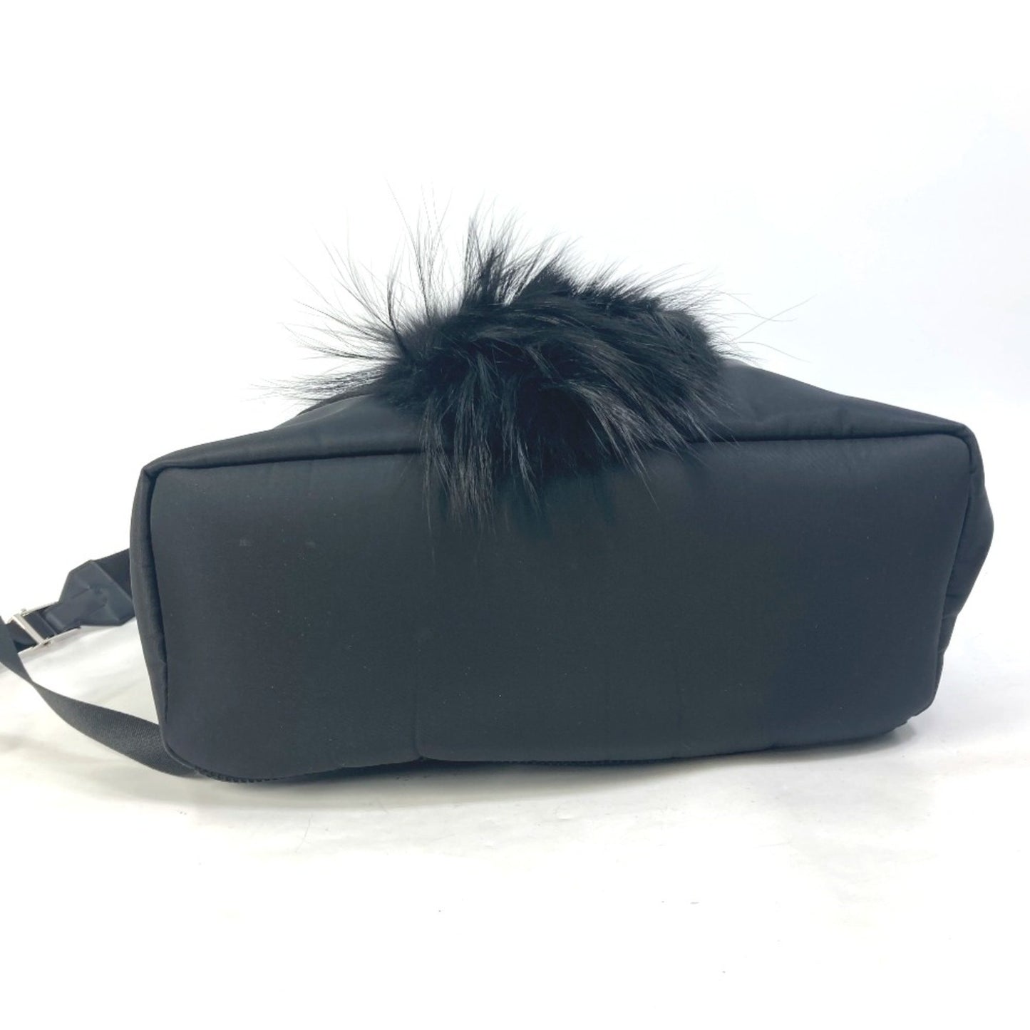 Fendi 7Vz016 Backpack Bag Fur Studs Backpack Black Blue