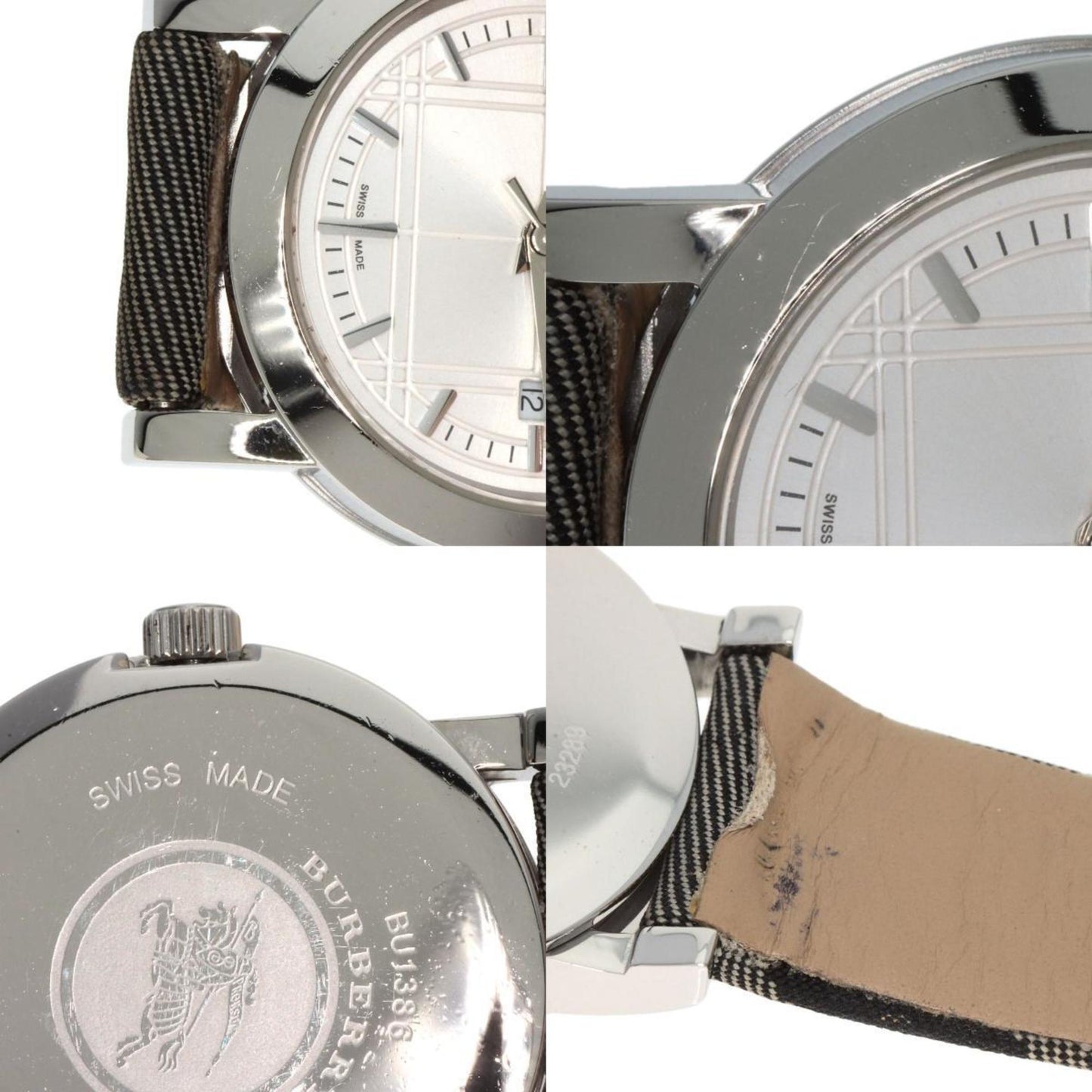 Burberry Bu1386 Watch Stainless Steel Leather