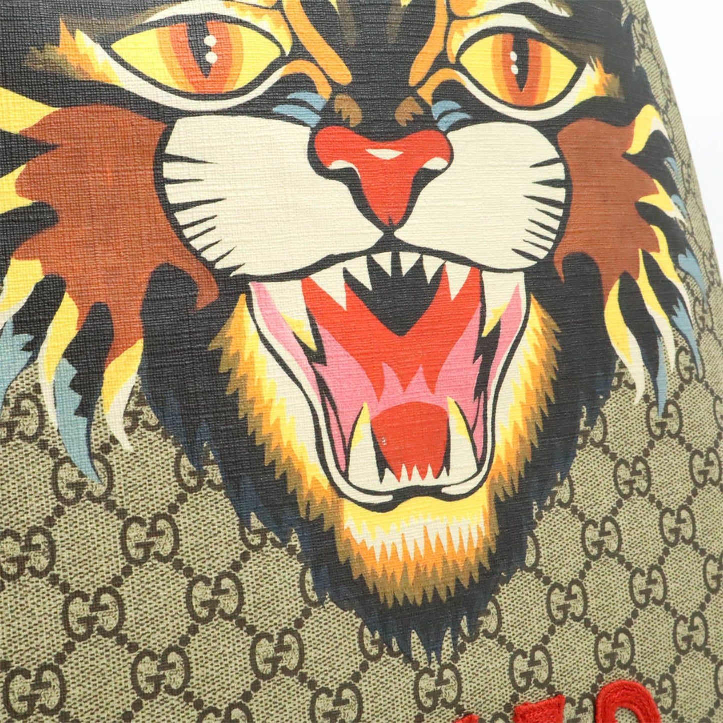 Gucci Gg Supreme Angry Cat Loved Drawstring Backpack In Pvc