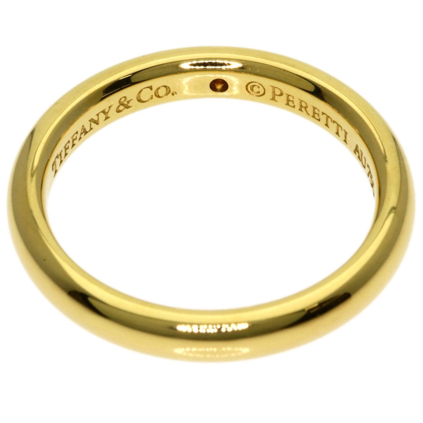 Tiffany & Co. Stacking Band Single Diamond Ring In 18K Yellow Gold