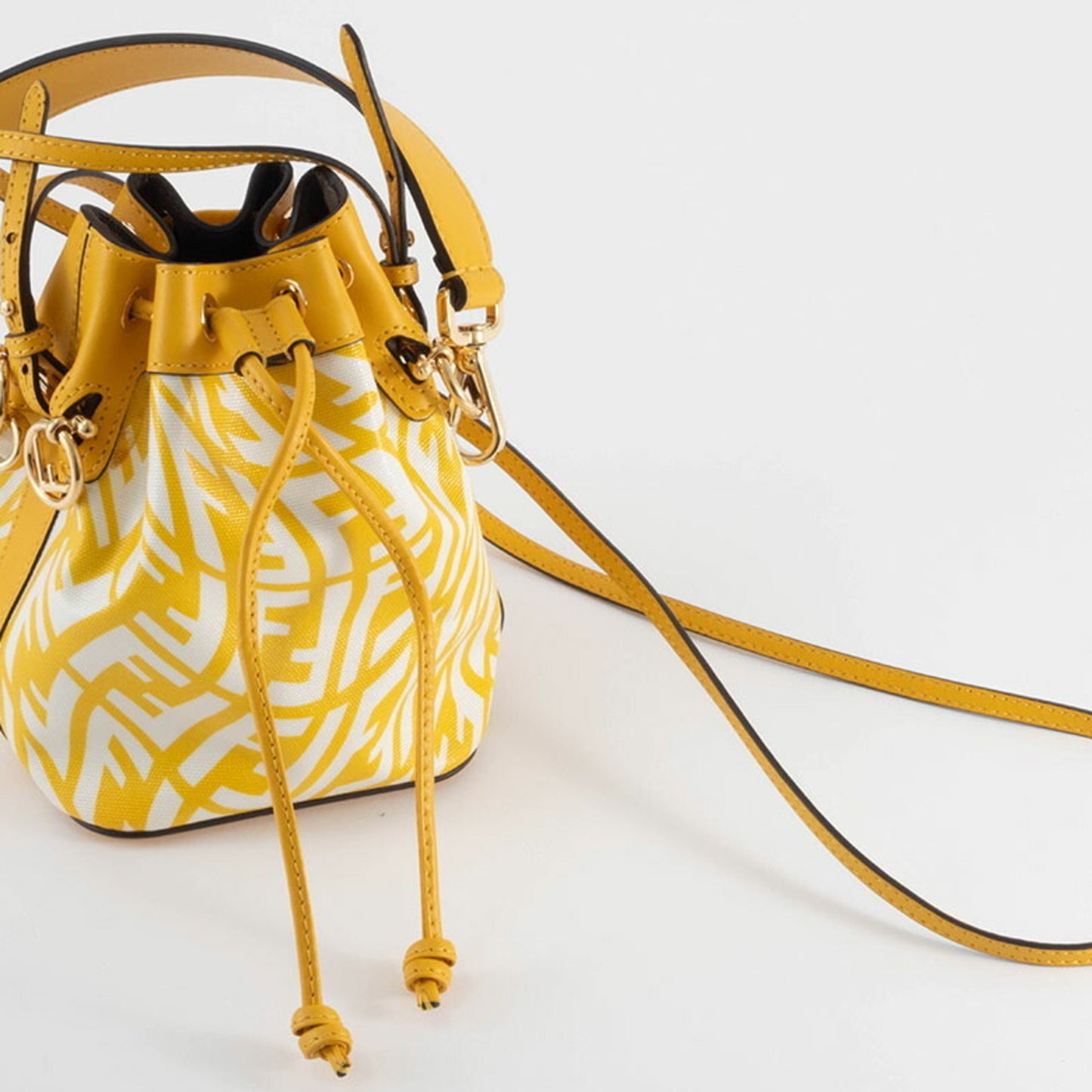 Fendi Mini Montresor Yellow Shoulder Bag Vertigo 8Bs010