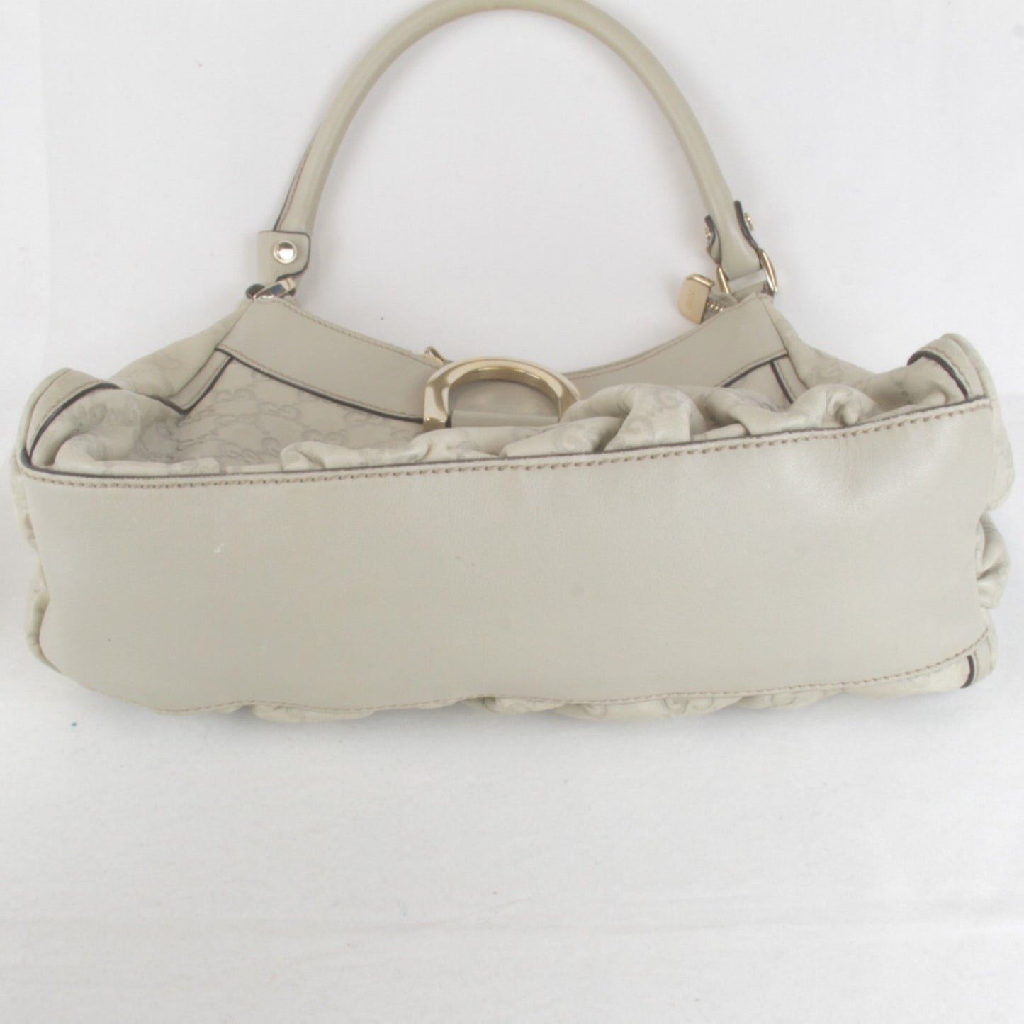 Gucci 190525 49375 Abby Line Shoulder Bag Ivory Guccissima