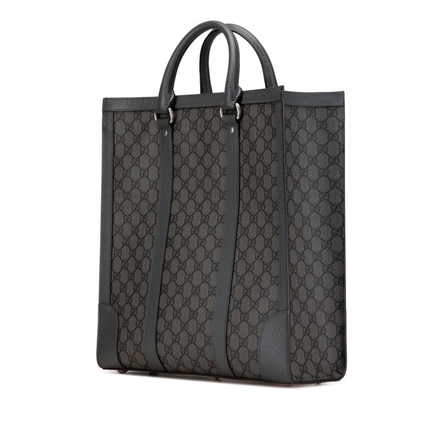Gucci Gg Supreme Ophidia Medium Handbag Shoulder Bag 731793 Grey Pvc Leather