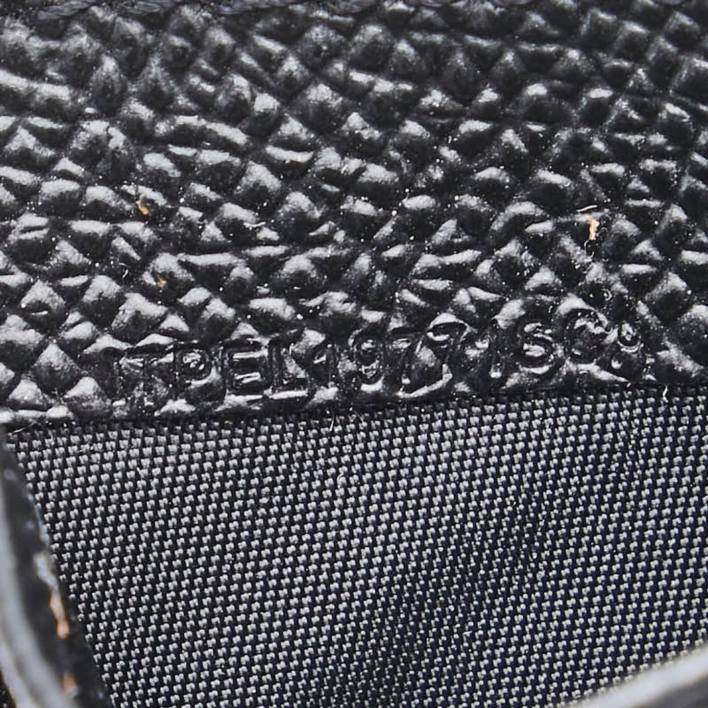 Burberry Logo Fragment Case Card Black Leather