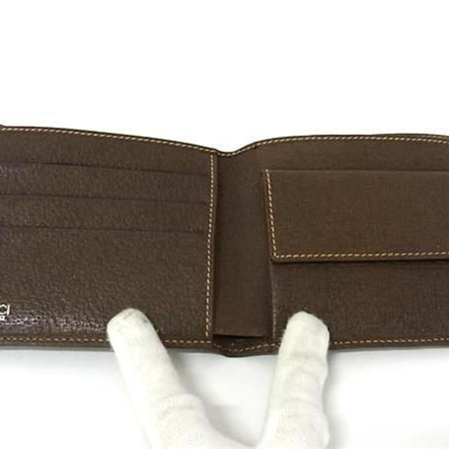 Gucci Gg Supreme Bifold Wallet 034 662 6399 Brown Leather