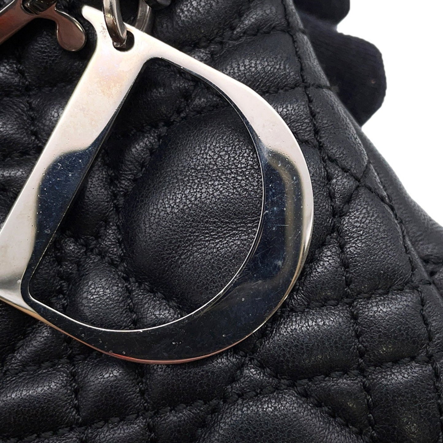 Christian Dior Cannage Leather Shoulder Bag