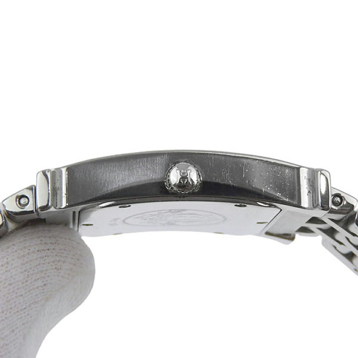 Hermes Hermes H Watch Wristwatch Hh1.510 Stainless Steel Quartz Analog Display Orange Dial Heure