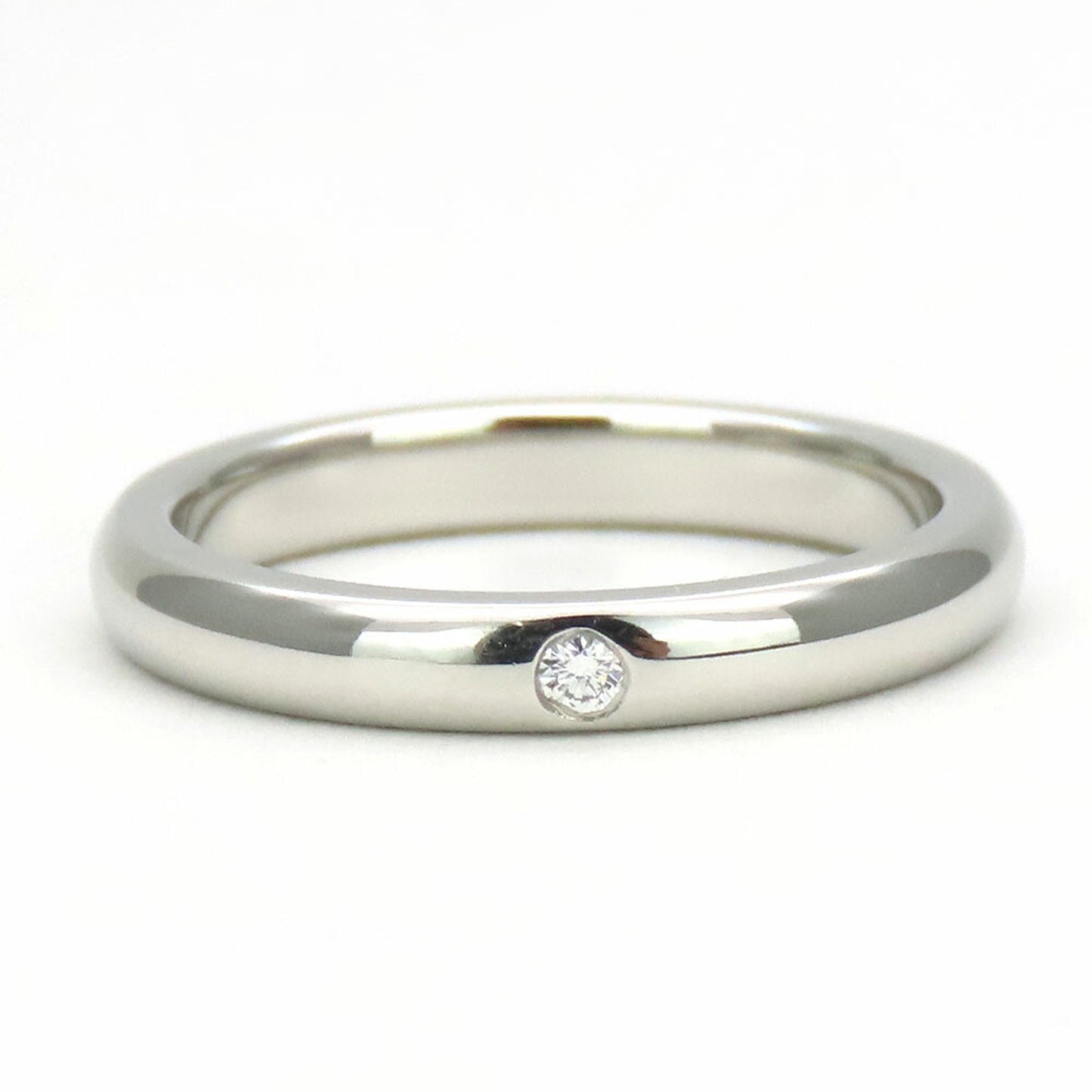 Tiffany Ring Stacking Band 1Pd Pt950 Diamond Approx. 5.3G Platinum #10 Elsa Peretti