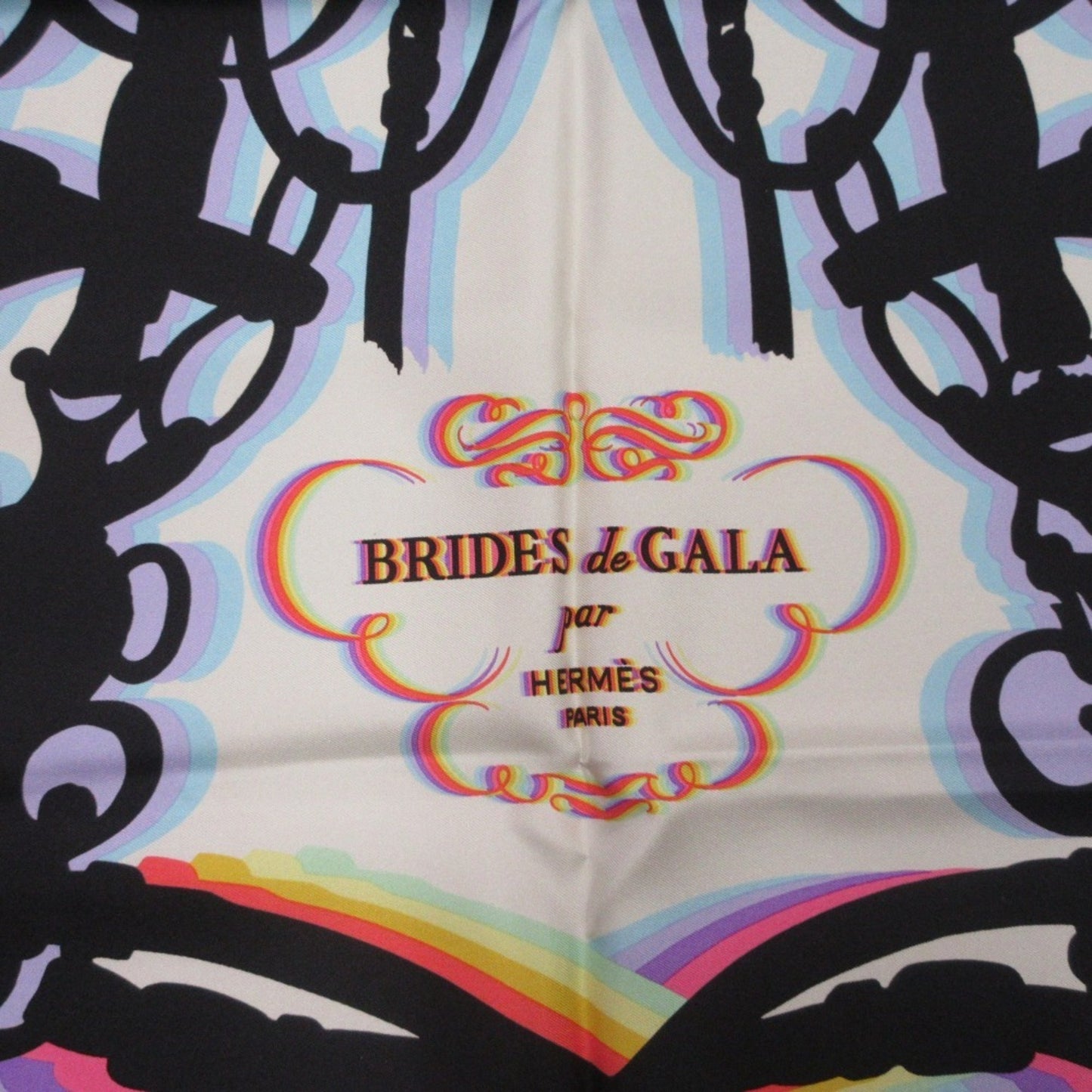 Hermes Brides De Gala Shadow Carr 90 Large Silk Scarf/Muffler