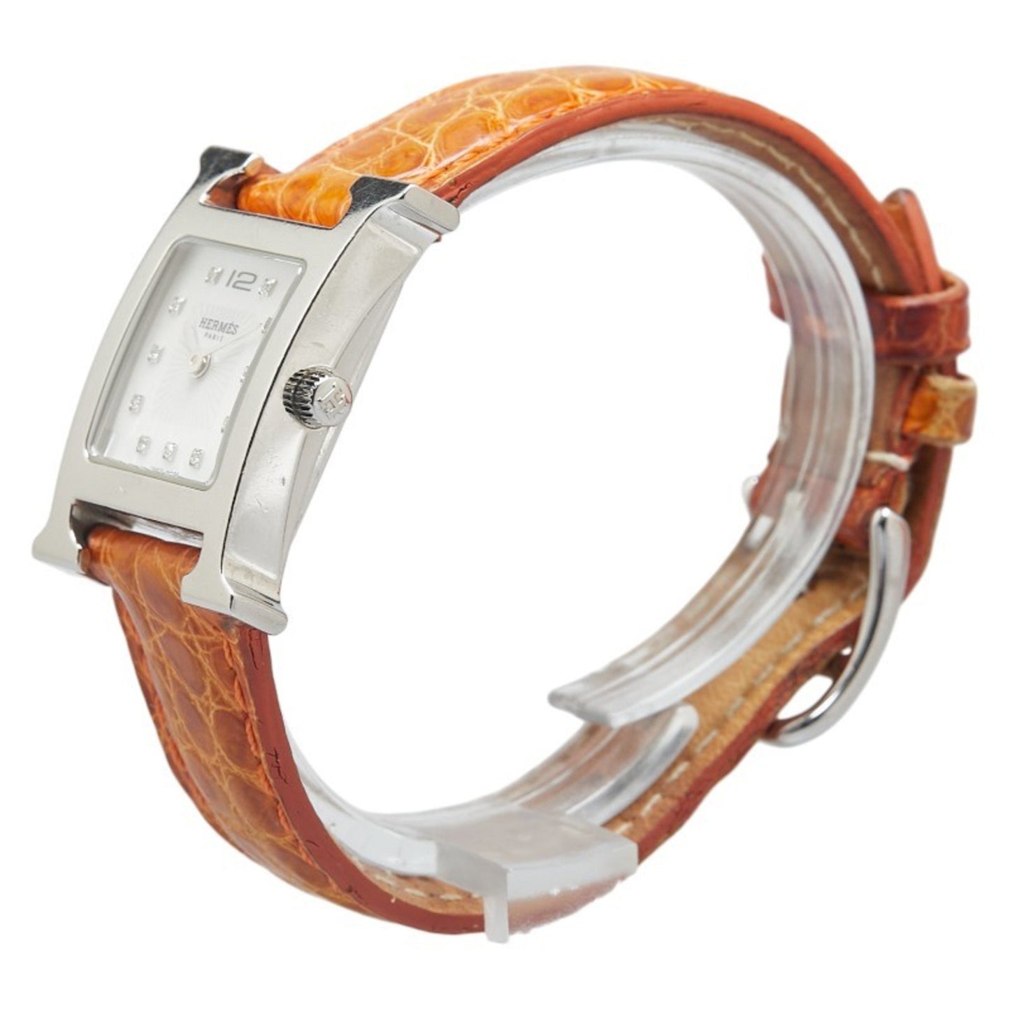 Hermes H Watch 11P Diamond Wristwatch Hh1.210