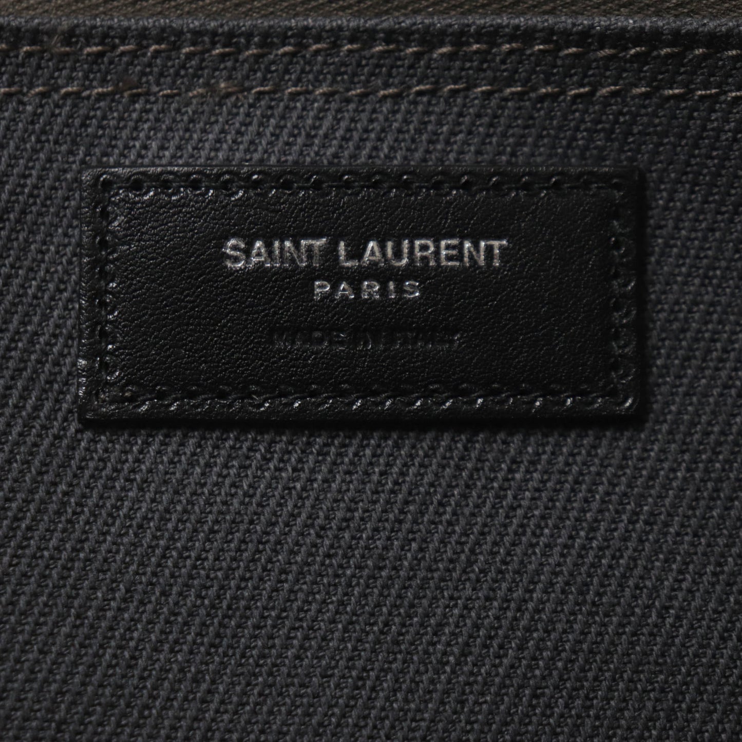 Saint Laurent 632539 Rive Gauche N S Canvas And Leather Tote Bag