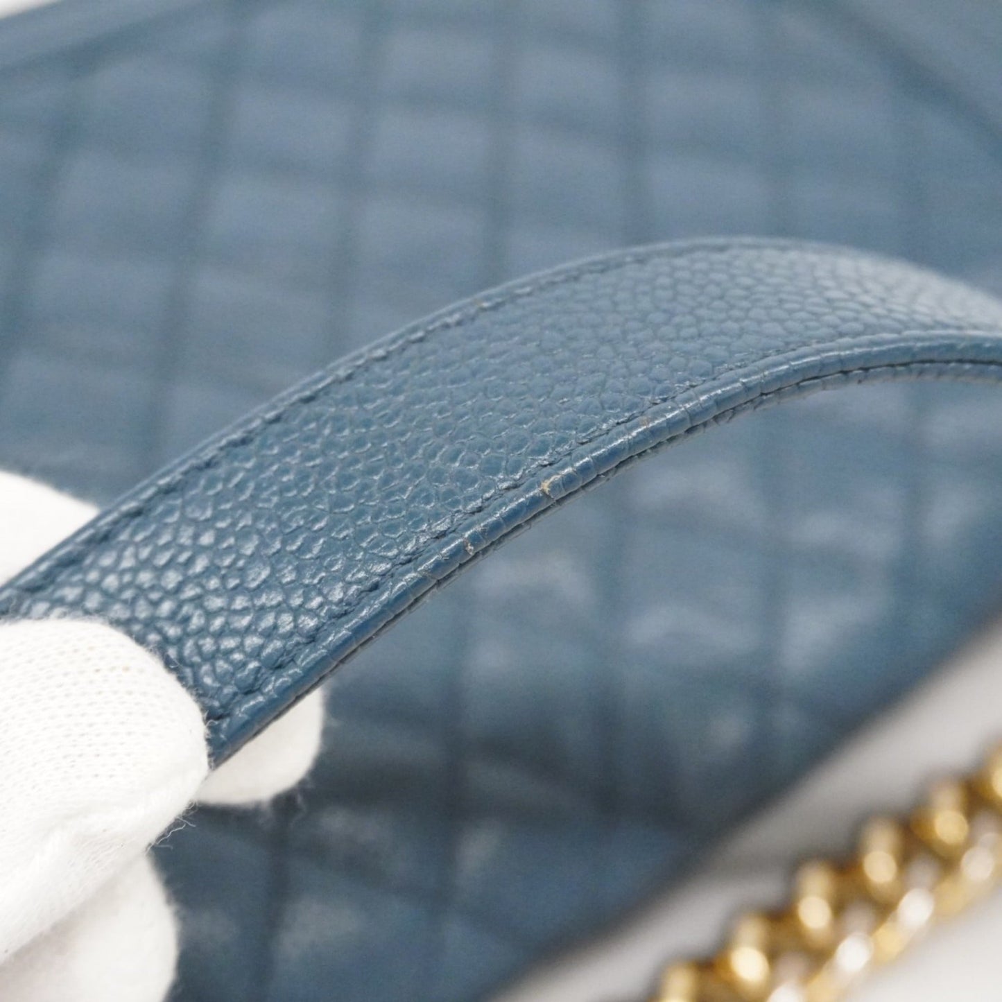 Calfskin Chanel Shoulder Bag Grained