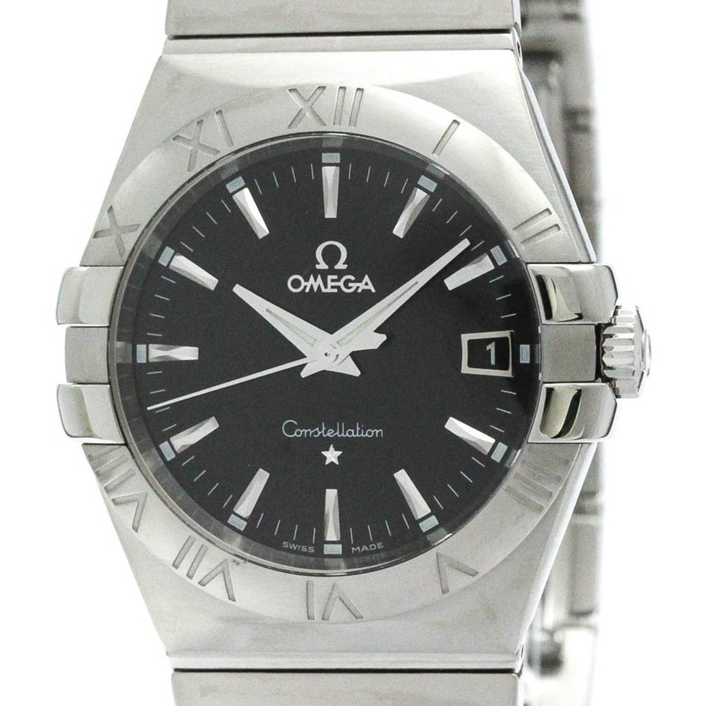 Polished Omega Constellation Date Quartz